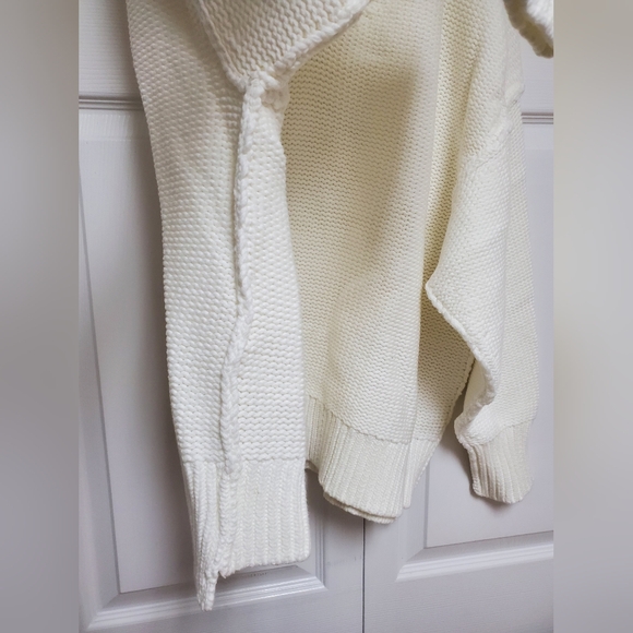 Free People Alli V-Neck Sweater/Optic Whitey6 - Picture 9 of 16